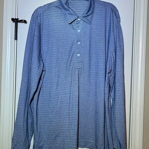 Criquet Long-Sleeve Polo Shirt - Blue